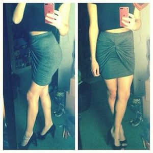 Gray mini skirt